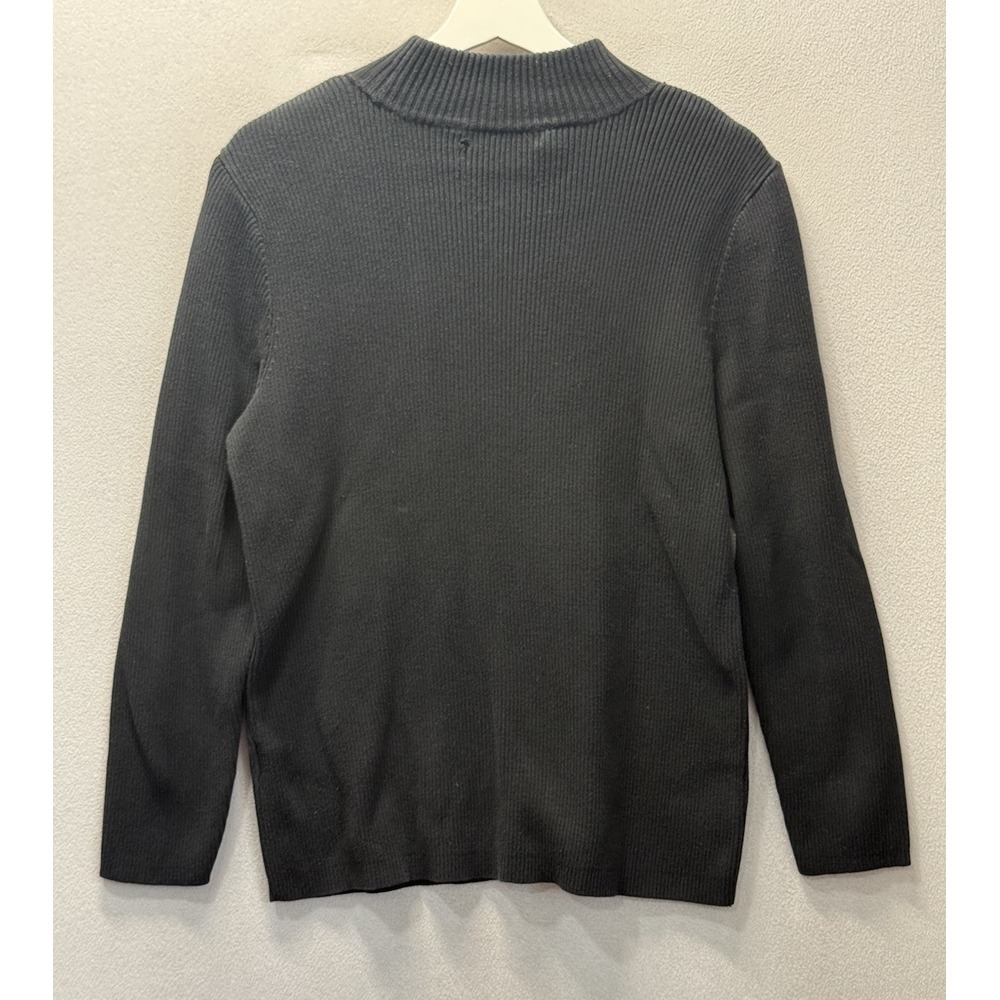 Lauren Ralph Lauren LRL Women's Plus Sz 2X Black Ribbed L/S Turtleneck Sweater - Picture 2 of 8